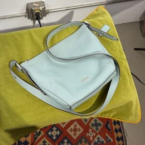 Coach Light Blue Dufflette Cross Body Shoulder Bag